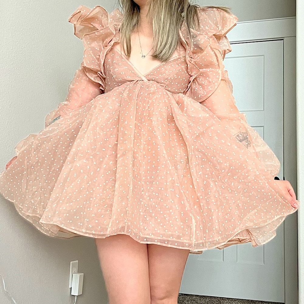 Selkie XS Sugar Frill Dress in Barefoot